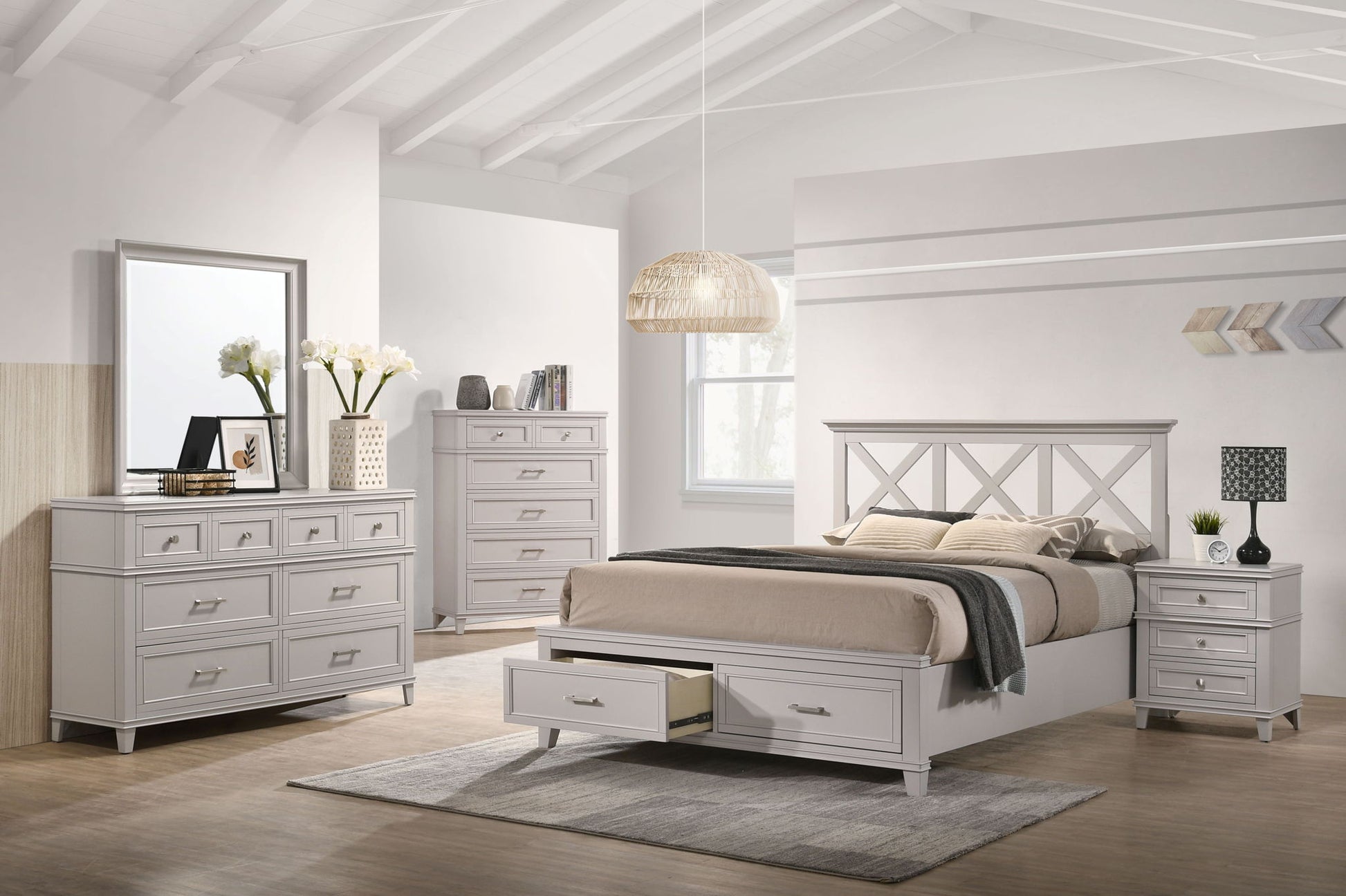 3 Drawer Nightstand With USB - The Sleep Loft - Online Mattress Showroom NYC