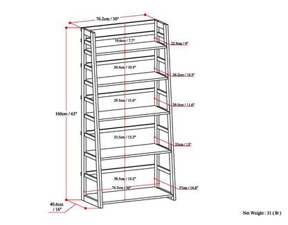 Acadian - Handcrafted Ladder Shelf Bookcase - The Sleep Loft - Online Mattress Showroom NYC