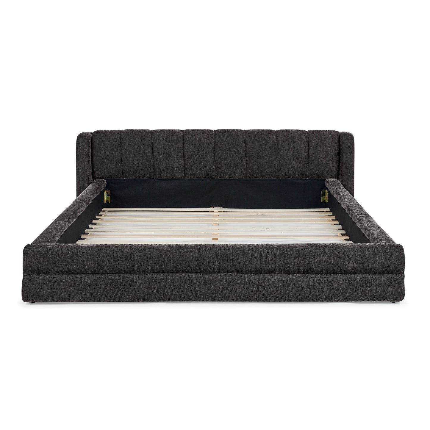 Modern Upholstered Bed Frame With Thick Fabric And Headboard - The Sleep Loft - Online Mattress Showroom NYC