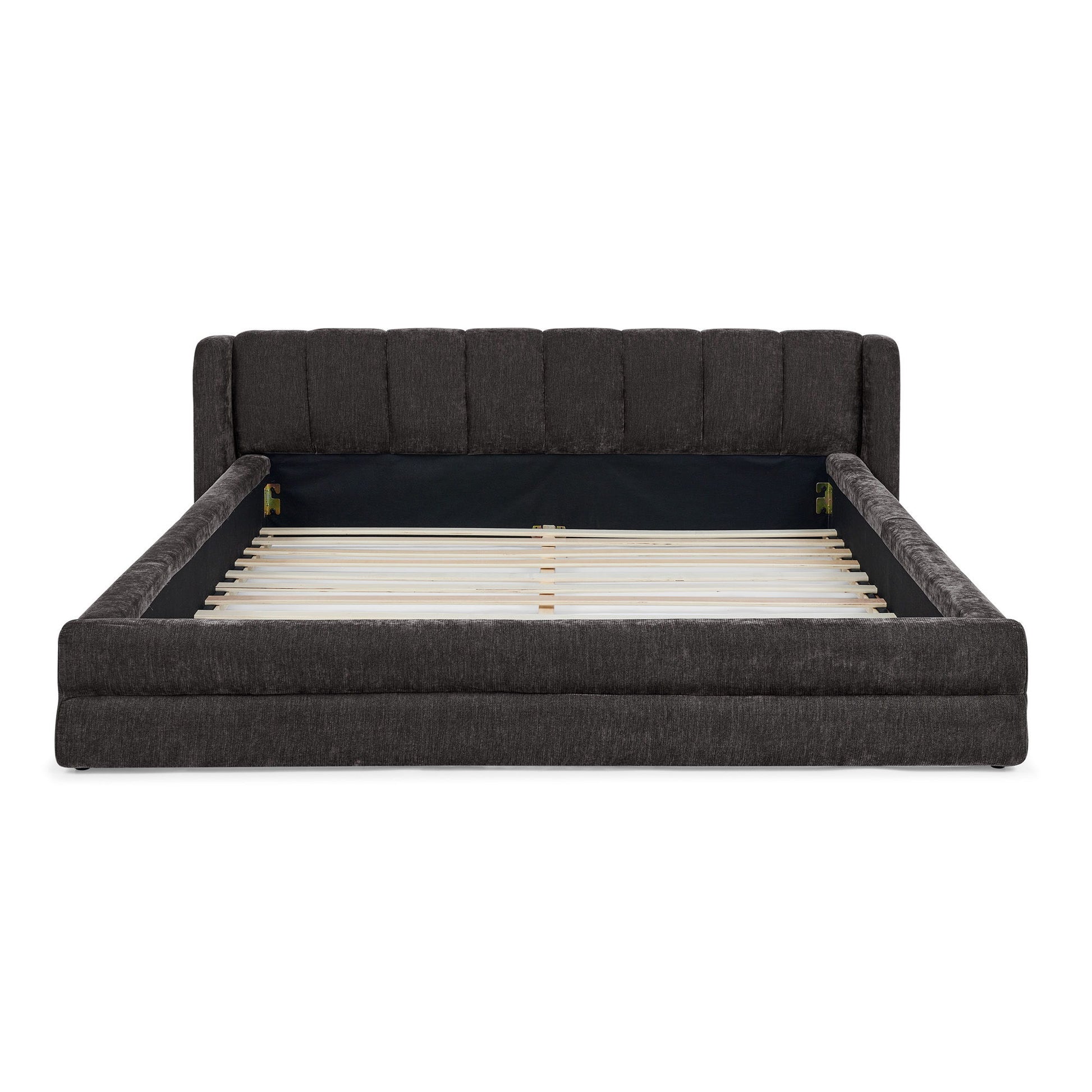 Modern Upholstered Bed Frame With Thick Fabric And Headboard - The Sleep Loft - Online Mattress Showroom NYC