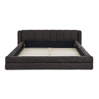 Modern Upholstered Bed Frame With Thick Fabric And Headboard - The Sleep Loft - Online Mattress Showroom NYC