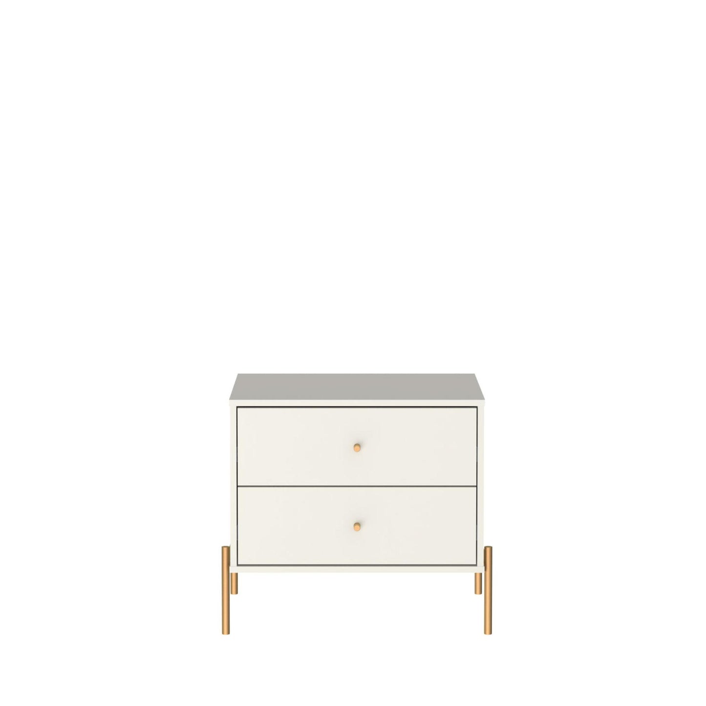 Jasper - Nightstand With 2 Drawers - Off White - The Sleep Loft - Online Mattress Showroom NYC