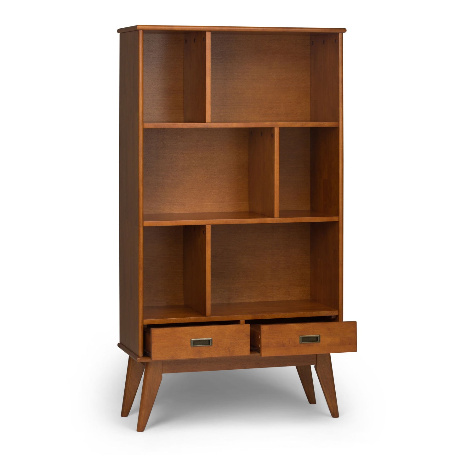 Draper - Mid Century Wide Bookcase And Storage Unit - The Sleep Loft - Online Mattress Showroom NYC