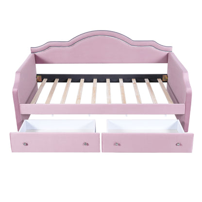 Upholstered Daybed With LED Lights And 2 Drawersme - The Sleep Loft - Online Mattress Showroom NYC