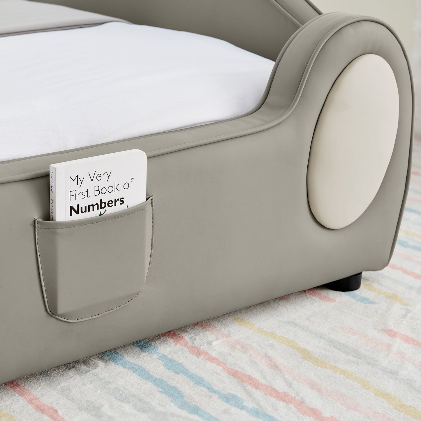 Cute Cloud Shape Bed With Guardrails Cartoon Design, Storage Pocket - The Sleep Loft - Online Mattress Showroom NYC