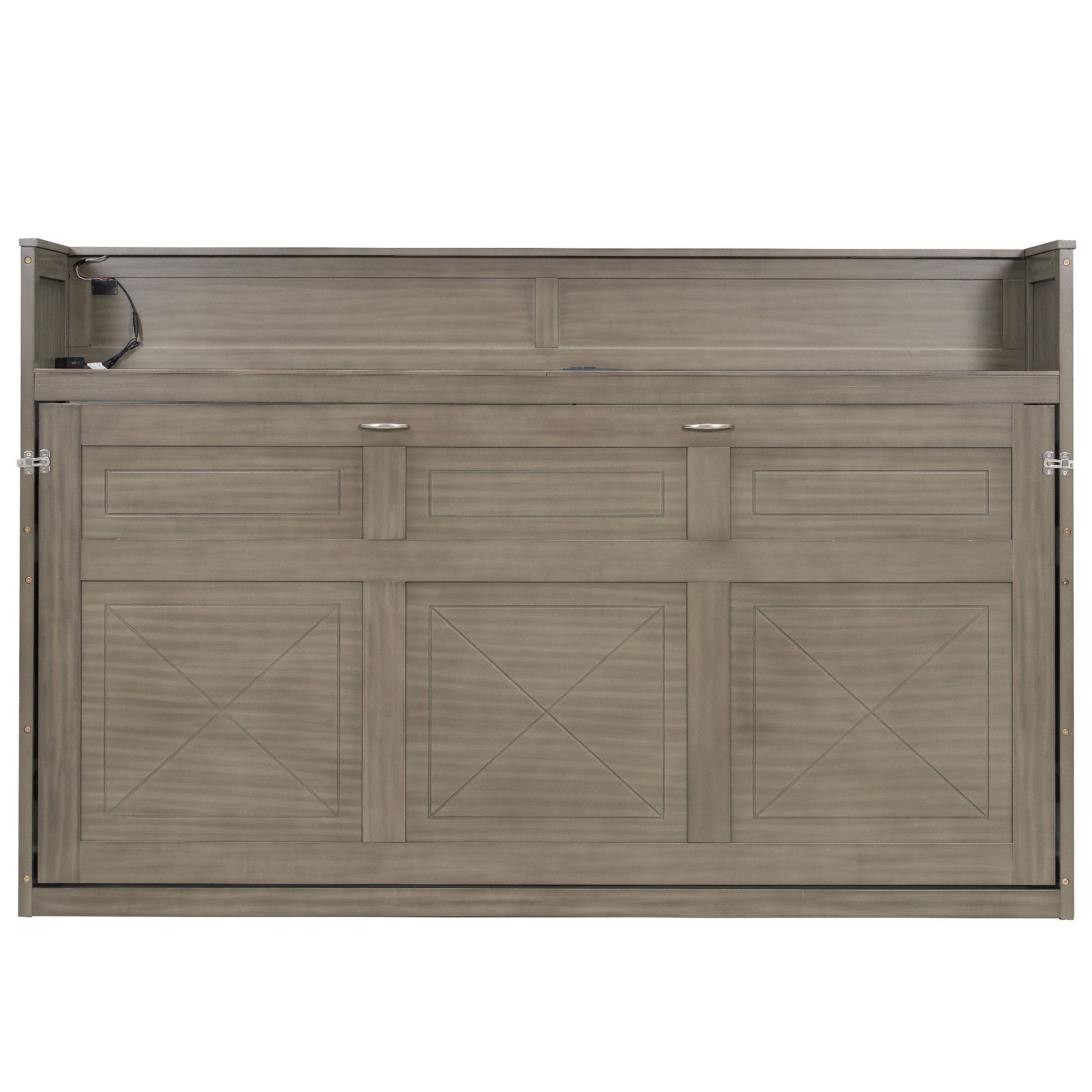 Murphy Bed With Desk, LED Light And USB Charging Station - The Sleep Loft - Online Mattress Showroom NYC