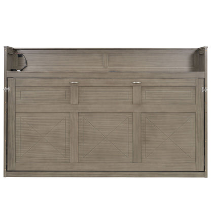 Murphy Bed With Desk, LED Light And USB Charging Station - The Sleep Loft - Online Mattress Showroom NYC