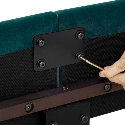 Tufted Upholstered Headboard Platform Bed