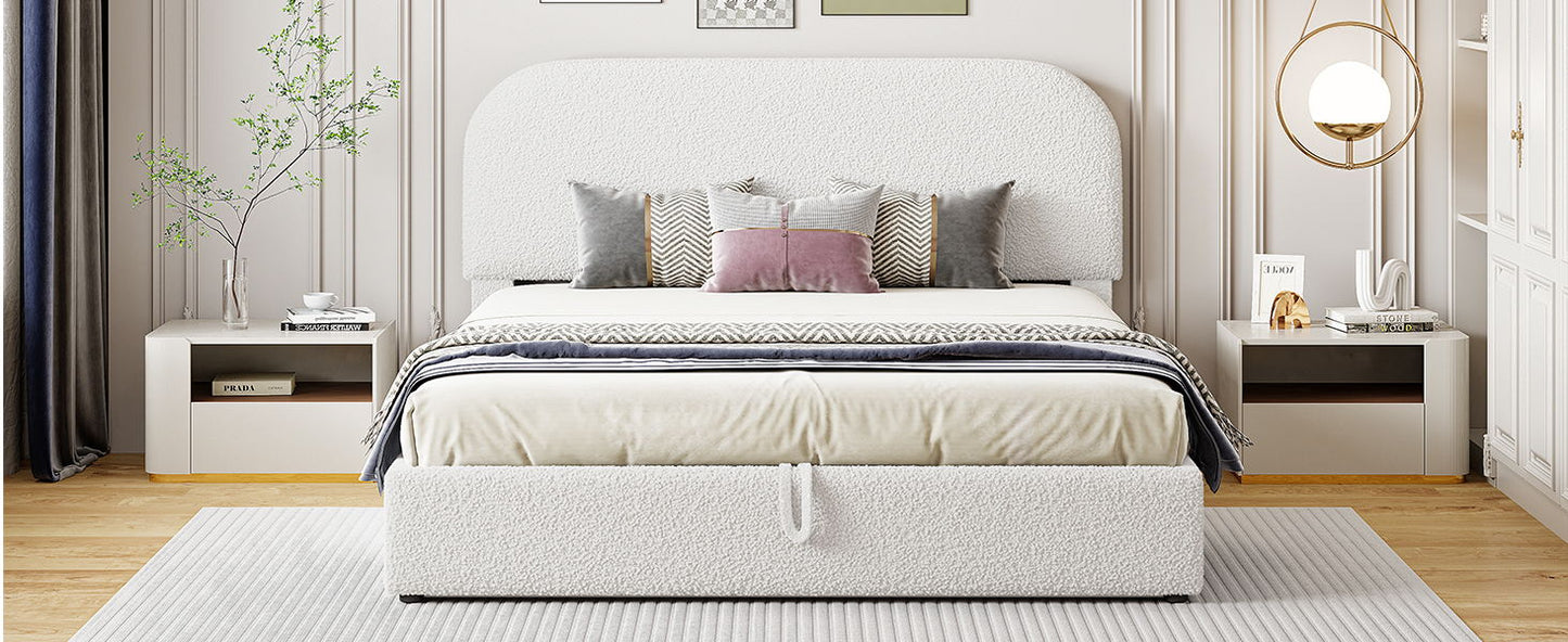 Upholstered Platform Bed With Hydraulic Storage System - The Sleep Loft - Online Mattress Showroom NYC