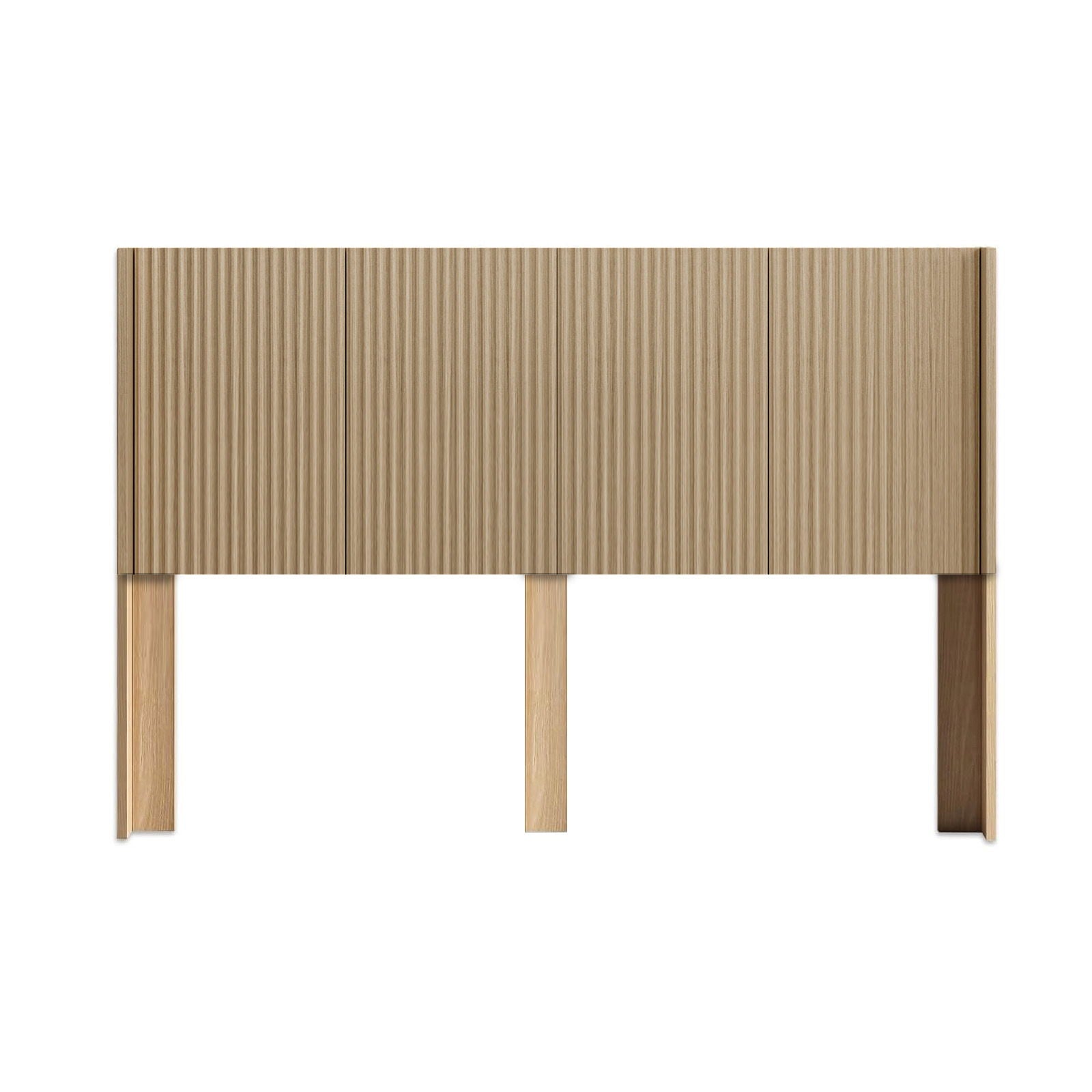 Modern Wide Wall Mounted Fluted Panel Headboard - The Sleep Loft - Online Mattress Showroom NYC