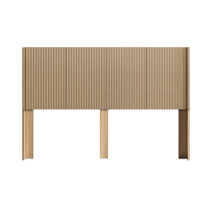 Modern Wide Wall Mounted Fluted Panel Headboard - The Sleep Loft - Online Mattress Showroom NYC