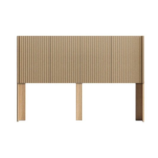 Modern Wide Wall Mounted Fluted Panel Headboard - The Sleep Loft - Online Mattress Showroom NYC