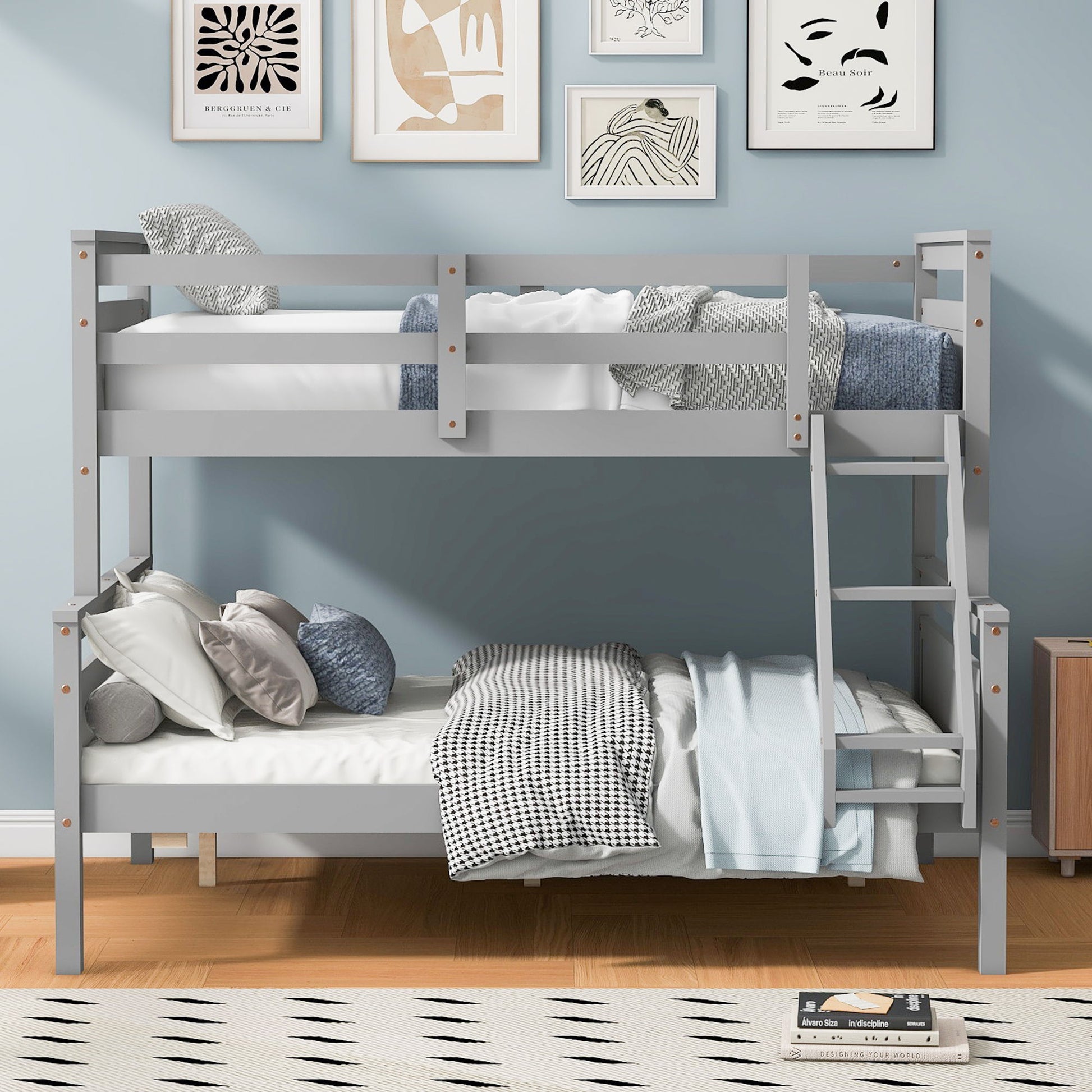 Bunk Bed With Ladder And Safety Guardrail - The Sleep Loft - Online Mattress Showroom NYC