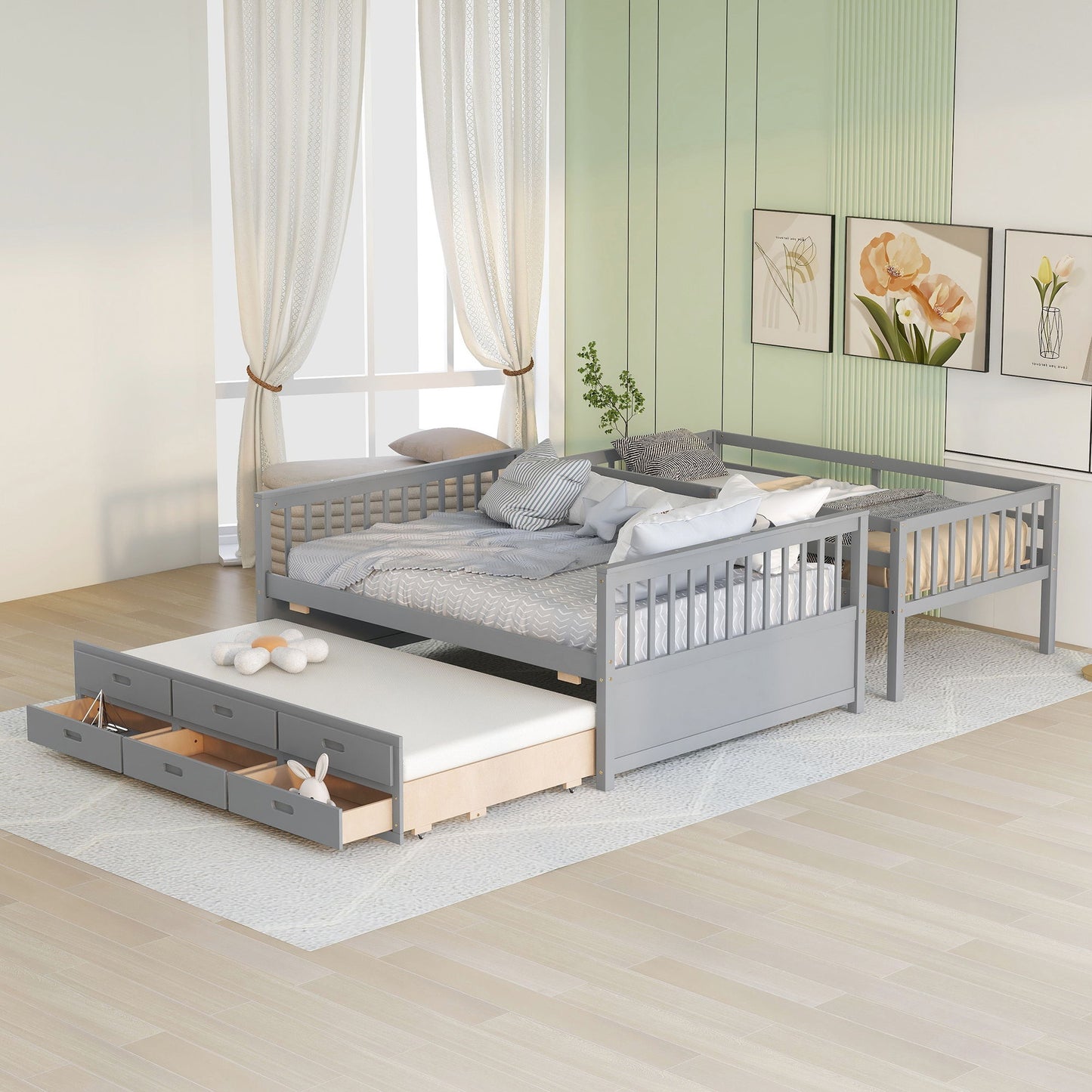 Bunk Bed With Twin Size Trundle And Drawers - The Sleep Loft - Online Mattress Showroom NYC
