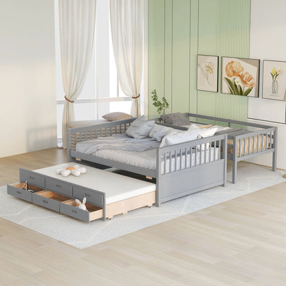 Bunk Bed With Twin Size Trundle And Drawers - The Sleep Loft - Online Mattress Showroom NYC