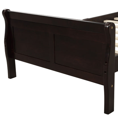 Platform Bed Frame Mattress Foundation Sleigh Bed With Headboard / Footboard / Wood Slat Suppor - The Sleep Loft - Online Mattress Showroom NYC