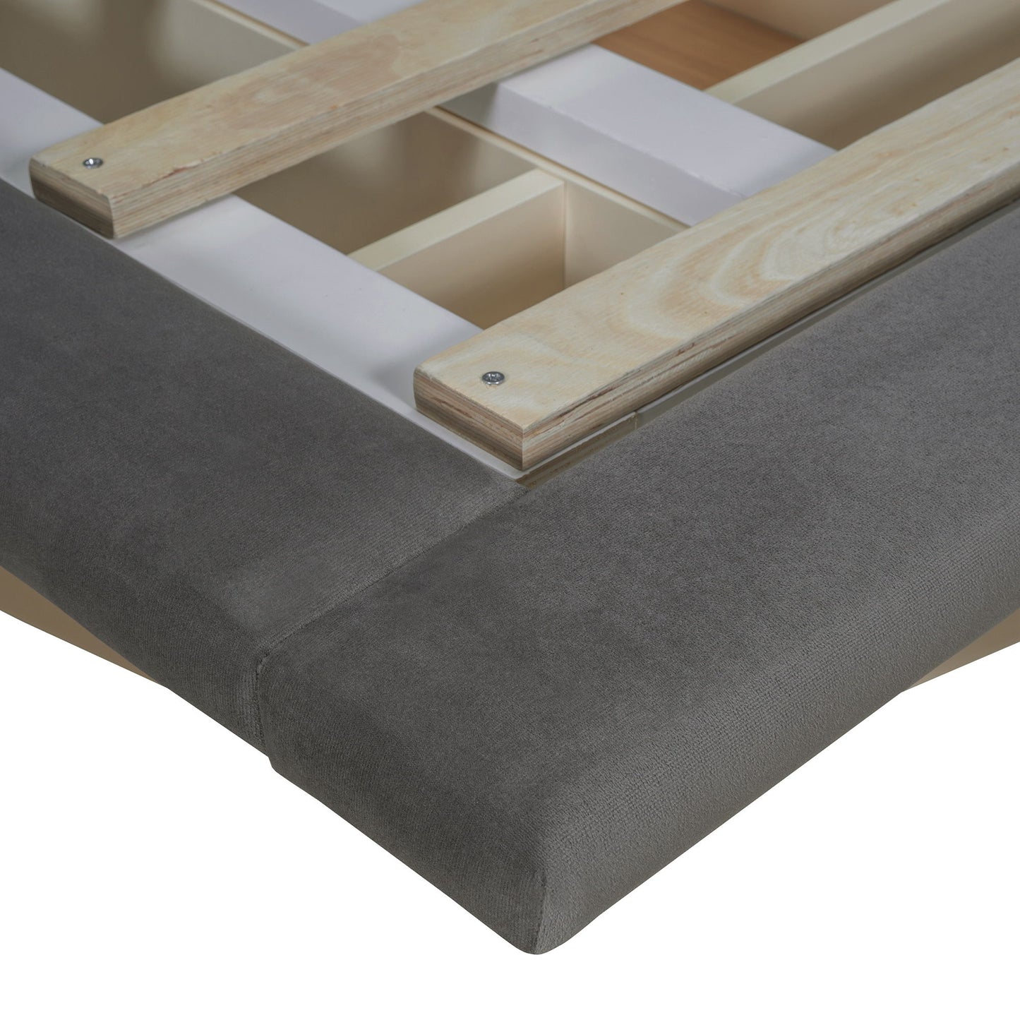 Upholstered Floating Hydrualic Platform Bed With LED Light And USB Port - The Sleep Loft - Online Mattress Showroom NYC