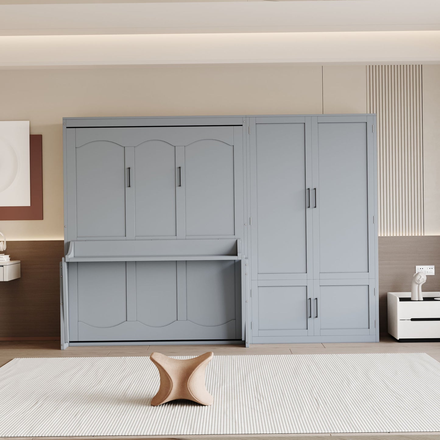 Murphy Elegant Wall Bed With Closet - The Sleep Loft - Online Mattress Showroom NYC