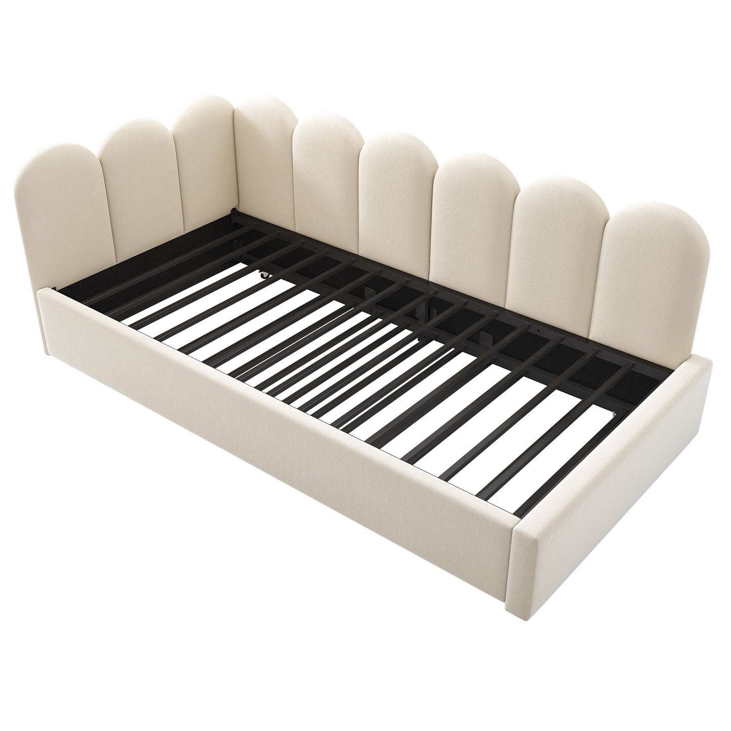 Upholstered Daybed With Metal Slatted Base - The Sleep Loft - Online Mattress Showroom NYC