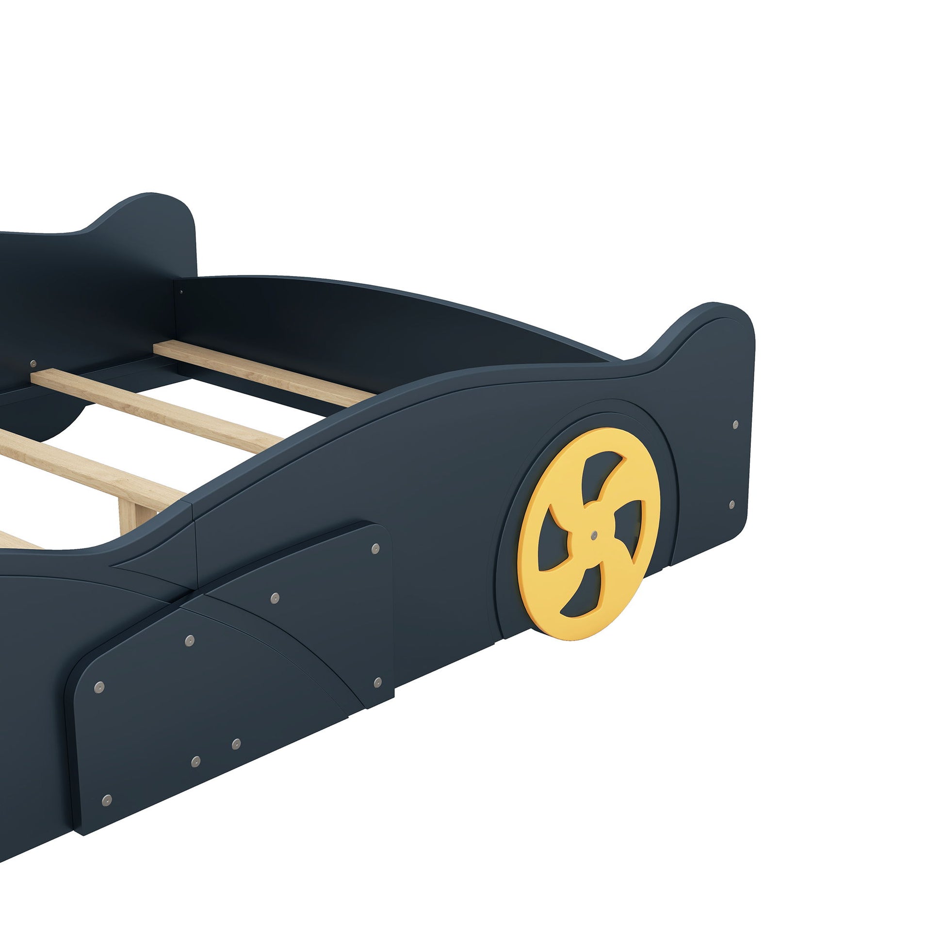 Race Car Shaped Platform Bed With Wheels And Storage - The Sleep Loft - Online Mattress Showroom NYC
