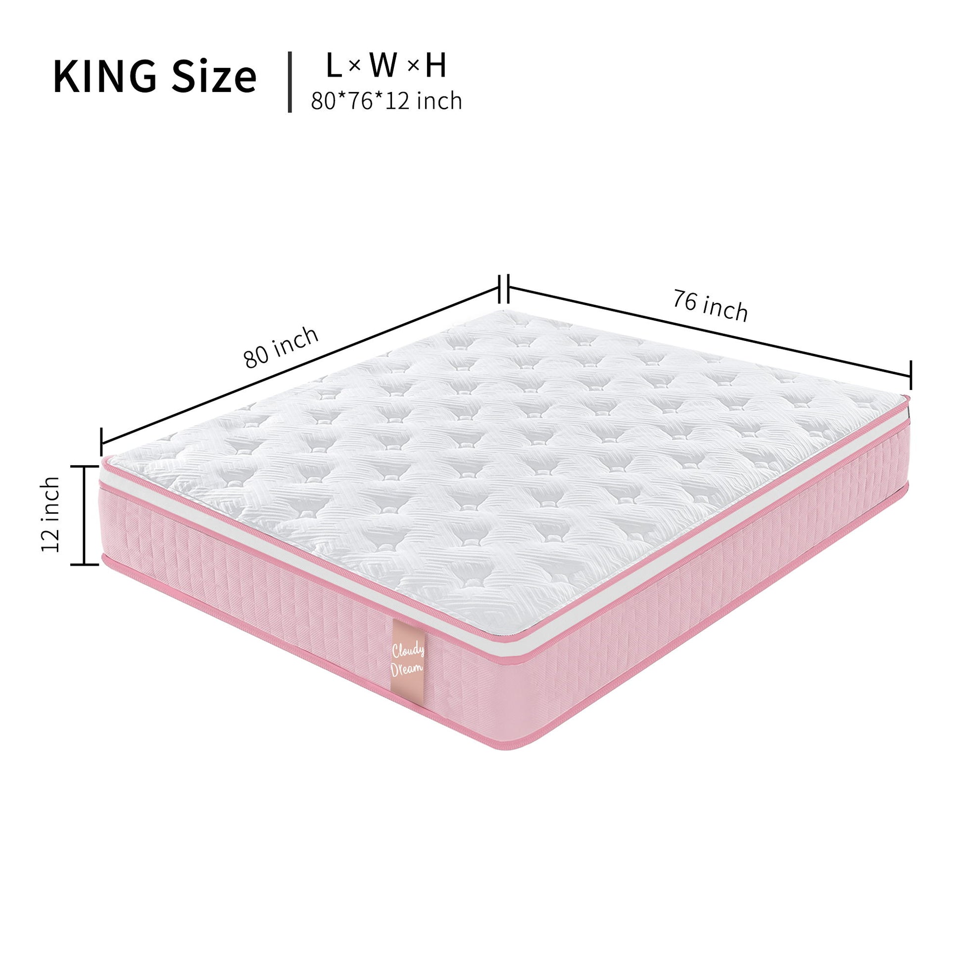 12" Hybrid Mattress With Individual Pocket Spring, Comortable Memory Foam - The Sleep Loft - Online Mattress Showroom NYC
