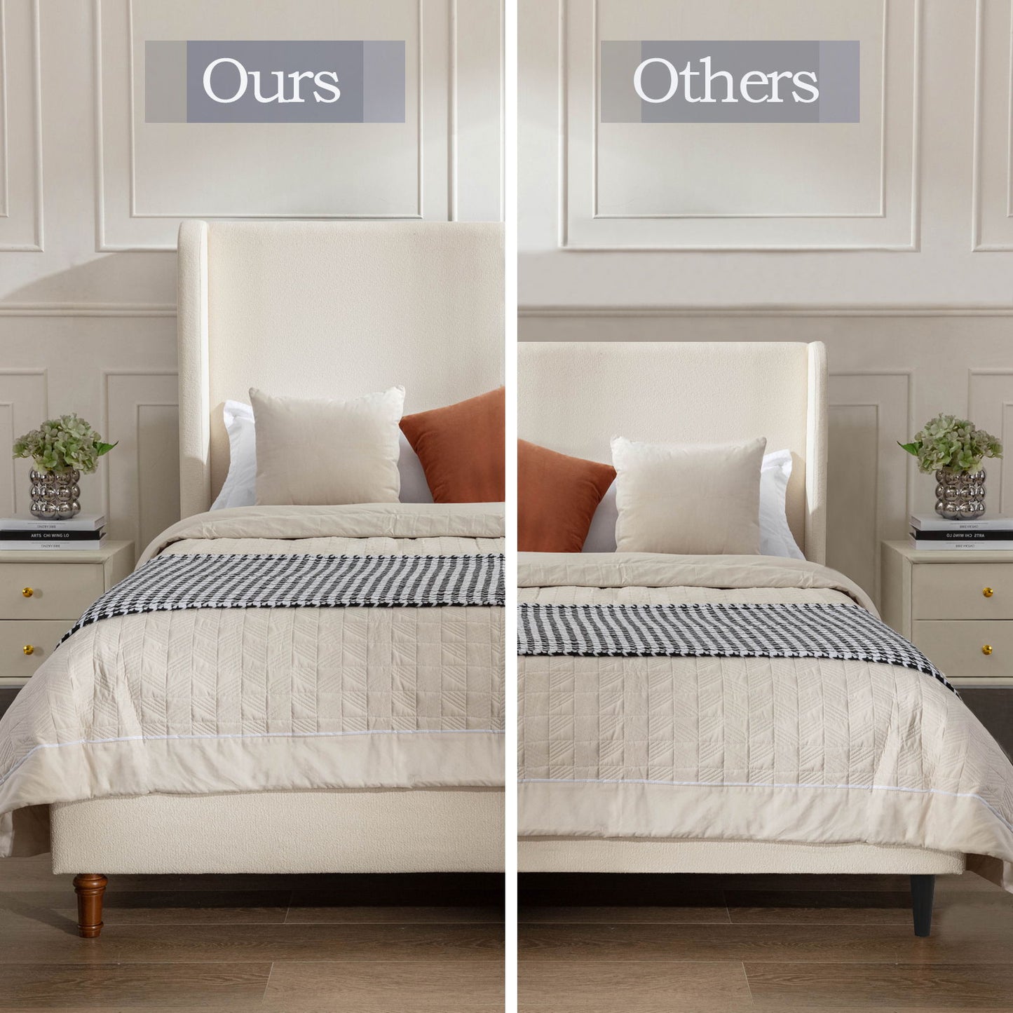 Harper - Tall Headboard Upholstered Bed - The Sleep Loft - Online Mattress Showroom NYC