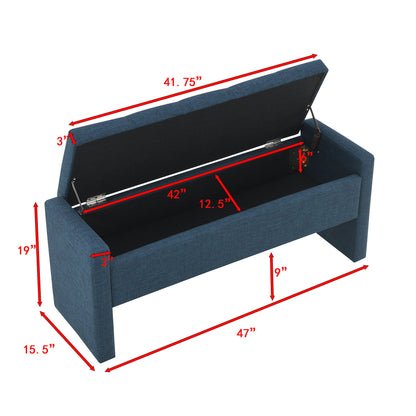 Modern Upholstered Large Bed End Bench With Storage - The Sleep Loft - Online Mattress Showroom NYC
