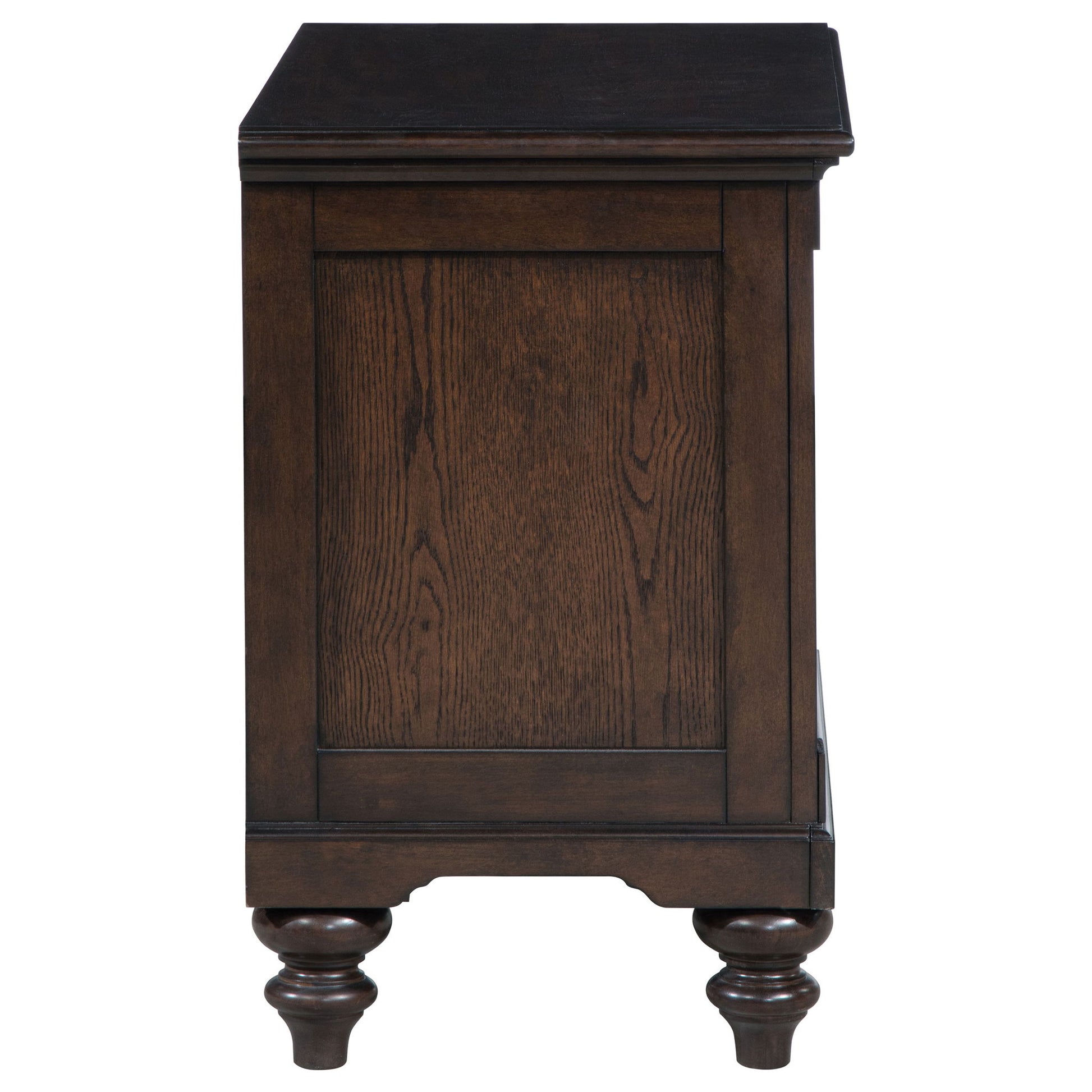 Berwick - 1 Drawer Nightstand With Open Cubby - Dark Oak - The Sleep Loft - Online Mattress Showroom NYC