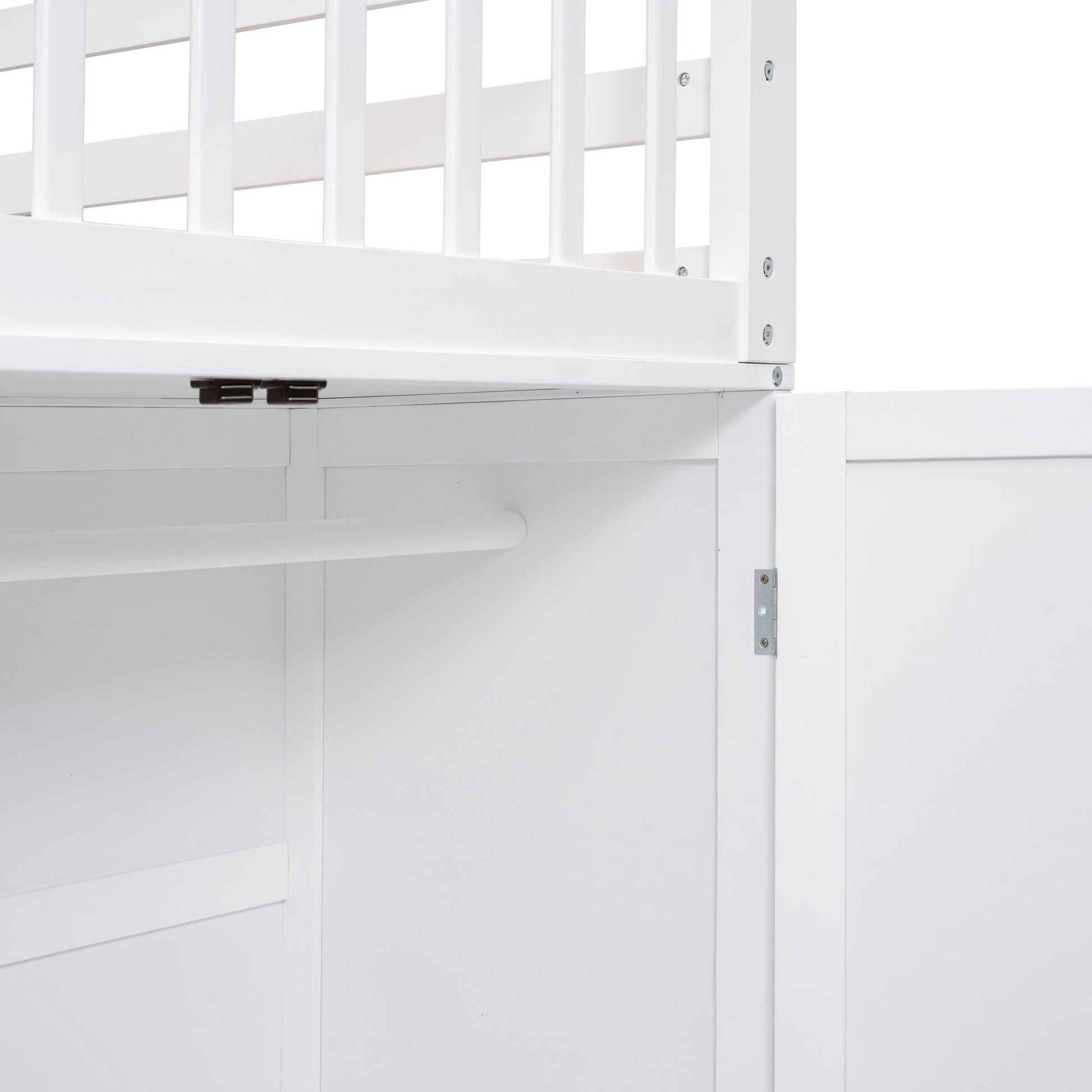 L Shaped Bunk Bed With 3 Drawers, Portable Desk And Wardrobe - The Sleep Loft - Online Mattress Showroom NYC