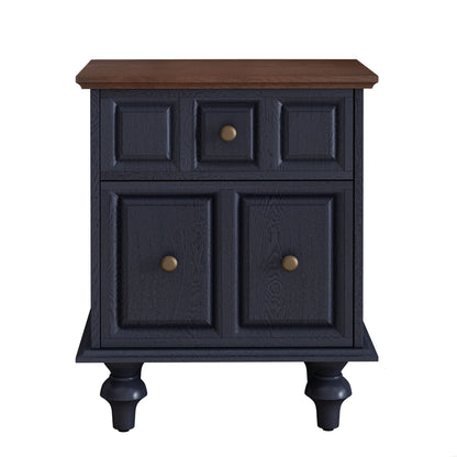 Vintage Nightstand With 2 Drawers And Roman Column Legs - The Sleep Loft - Online Mattress Showroom NYC