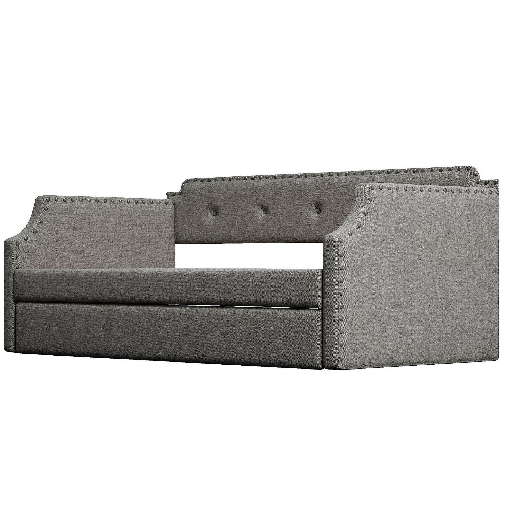 Upholstered Daybed With Trundle - The Sleep Loft - Online Mattress Showroom NYC