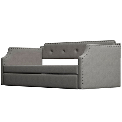 Upholstered Daybed With Trundle - The Sleep Loft - Online Mattress Showroom NYC