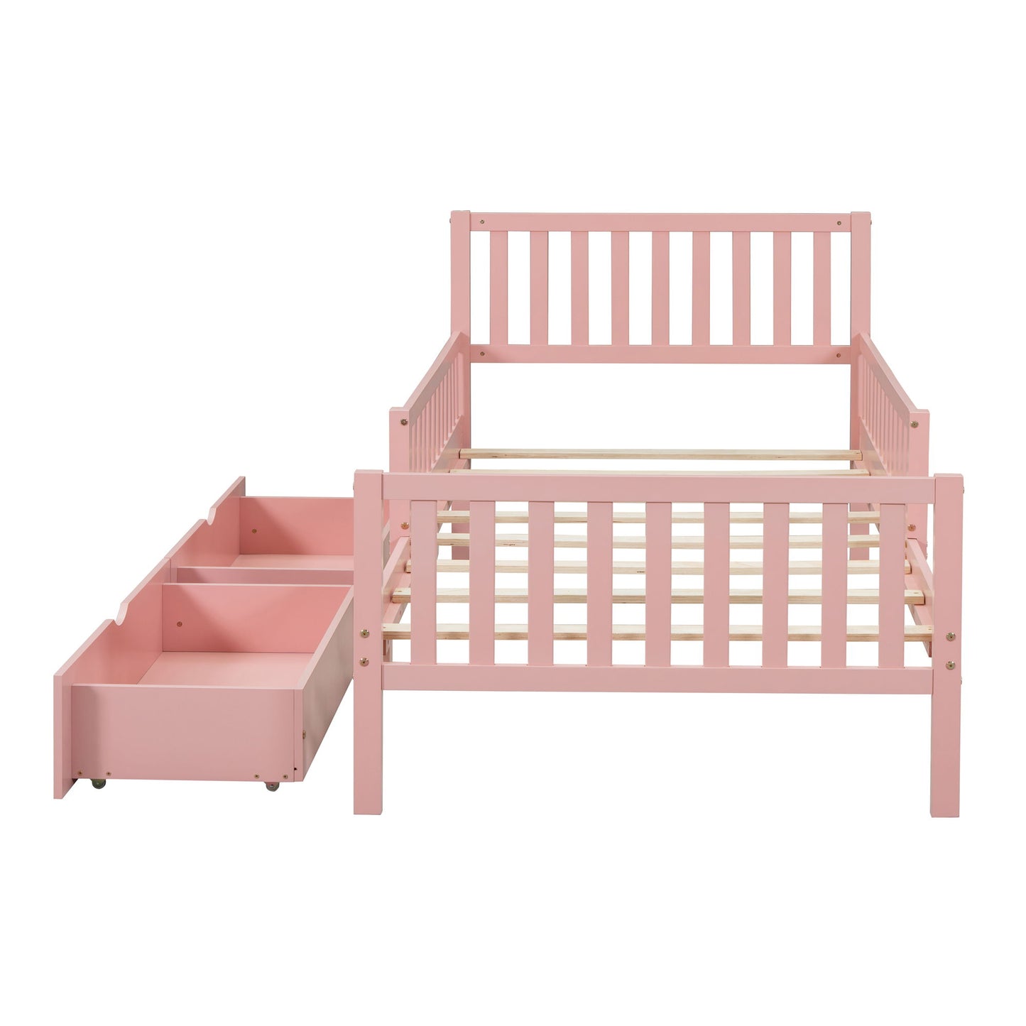 Platform Bed With Guardrails On Both Sides And 2 Storage Drawers - The Sleep Loft - Online Mattress Showroom NYC