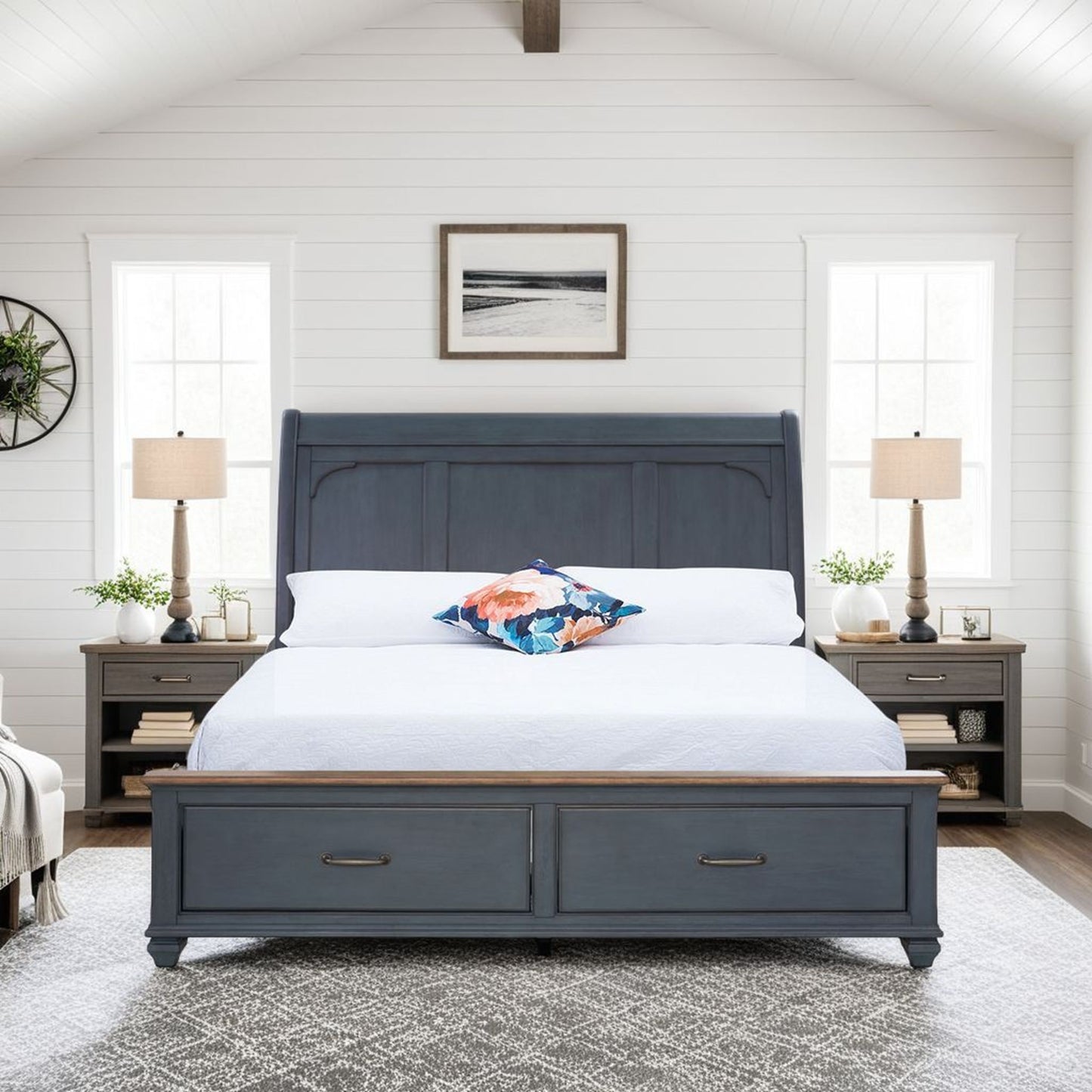 Sleigh Bed & USB Ports - The Sleep Loft - Online Mattress Showroom NYC