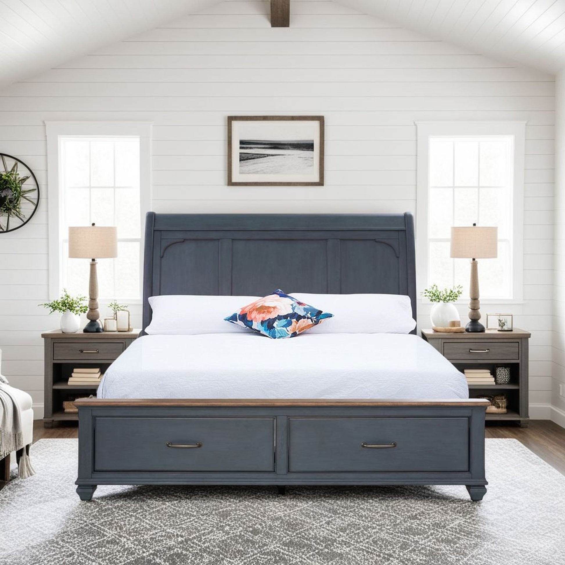 Sleigh Bed & USB Ports - The Sleep Loft - Online Mattress Showroom NYC