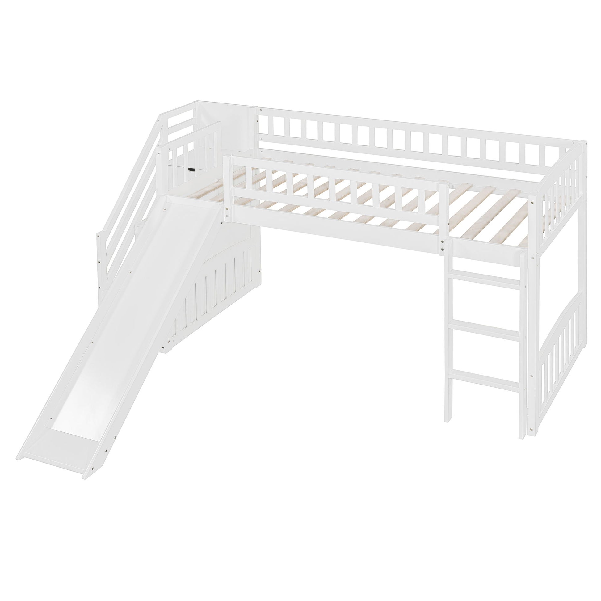 Loft Stairway Bed With 2 Drawers, Convertible Ladder And Slide - The Sleep Loft - Online Mattress Showroom NYC