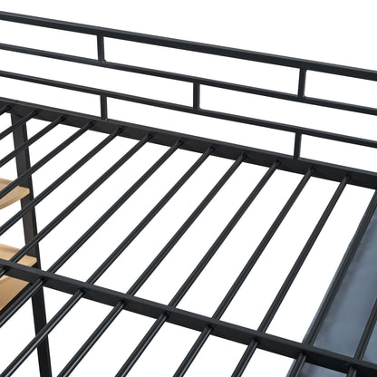 Loft Bed With Desk, Shelves, Power Outlet, LED Light And Wardrobe - The Sleep Loft - Online Mattress Showroom NYC