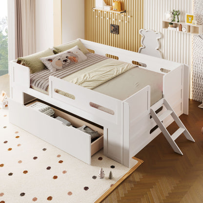 Platform Bed With Guardrail And Drawer - The Sleep Loft - Online Mattress Showroom NYC