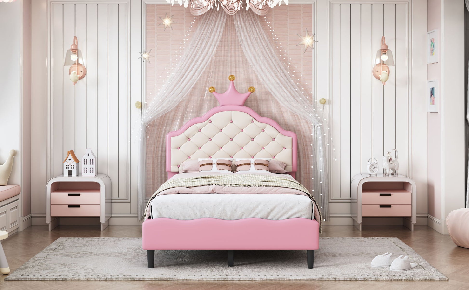 Lovely Crown Fantasy Princess Bed With Tufted Headboard - The Sleep Loft - Online Mattress Showroom NYC