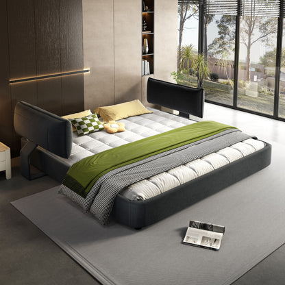 Cloud Bed Frame With Oversized Padded Movable Headboard - The Sleep Loft - Online Mattress Showroom NYC