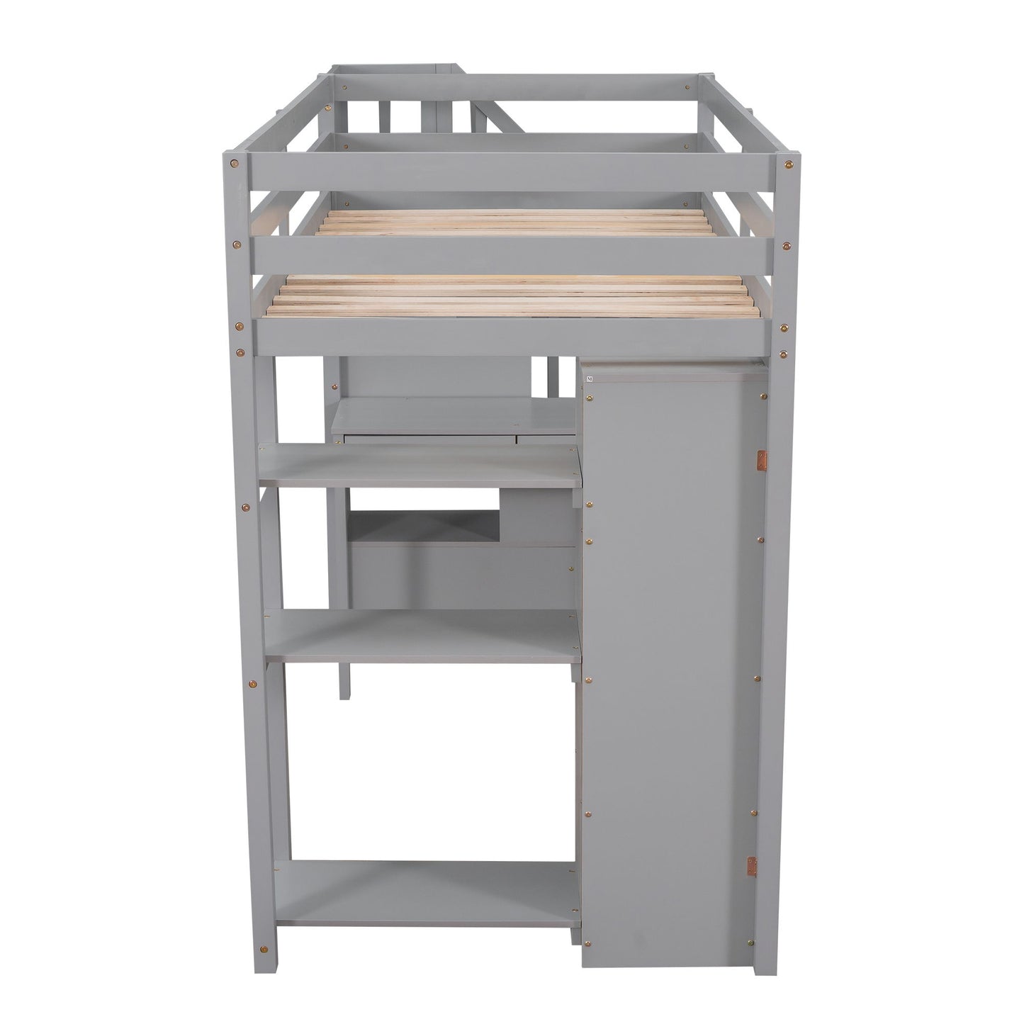 Loft Bed With Storage Drawers, Desk And Stairs With Shelves - The Sleep Loft - Online Mattress Showroom NYC