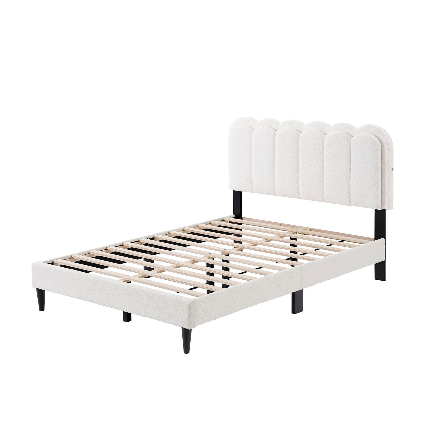 Lambswool Petal Headboard Bed Frame - The Sleep Loft - Online Mattress Showroom NYC