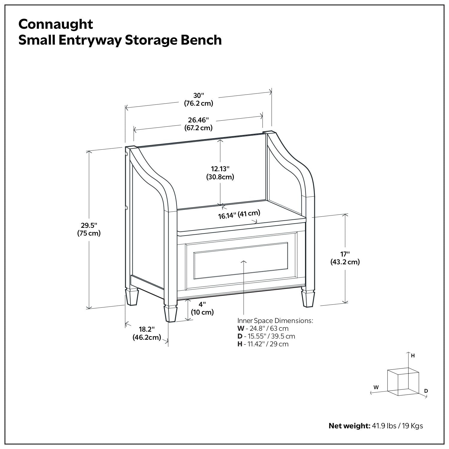 Connaught - Storage Bench - The Sleep Loft - Online Mattress Showroom NYC