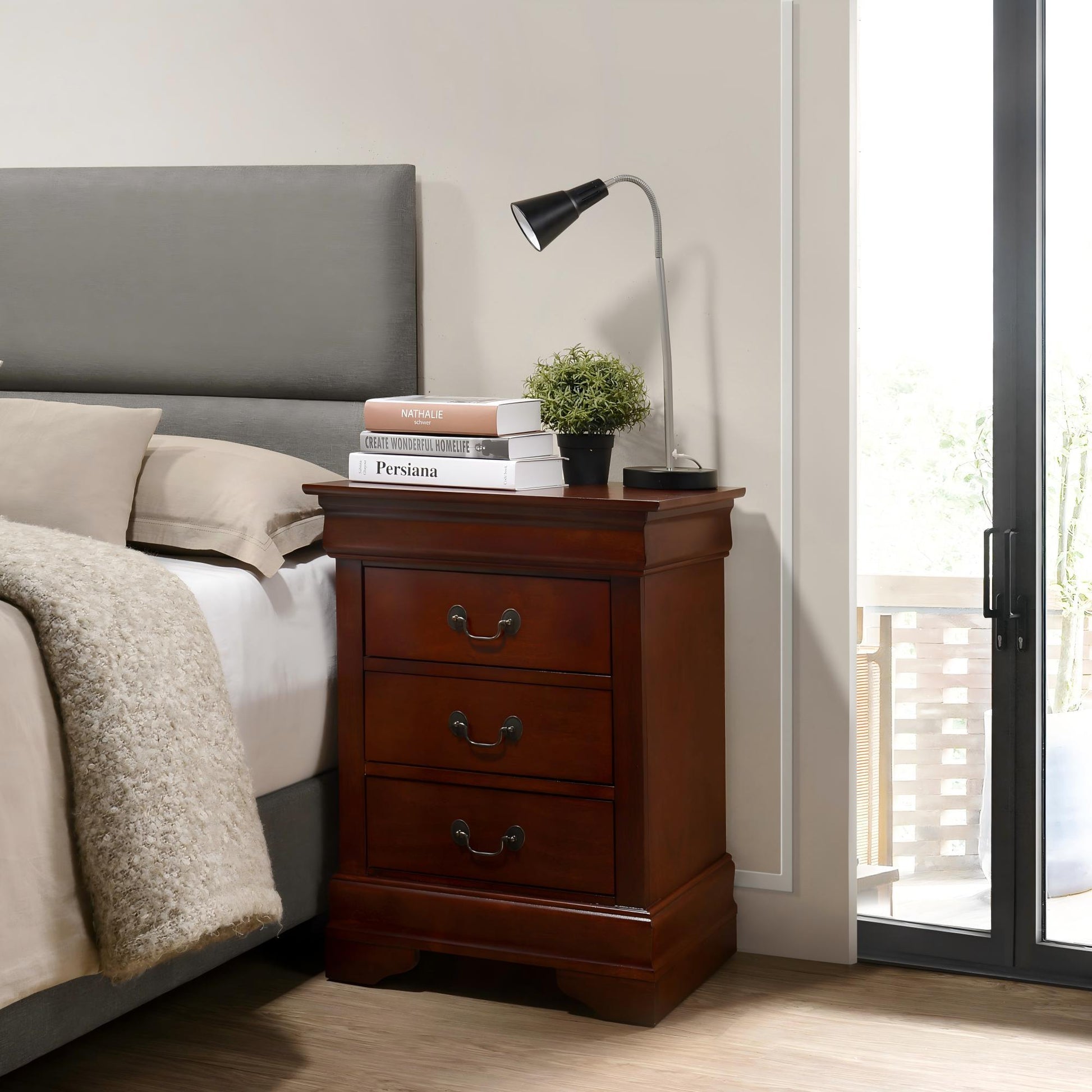 Louis Phillipe - Nightstand - Wood - The Sleep Loft - Online Mattress Showroom NYC