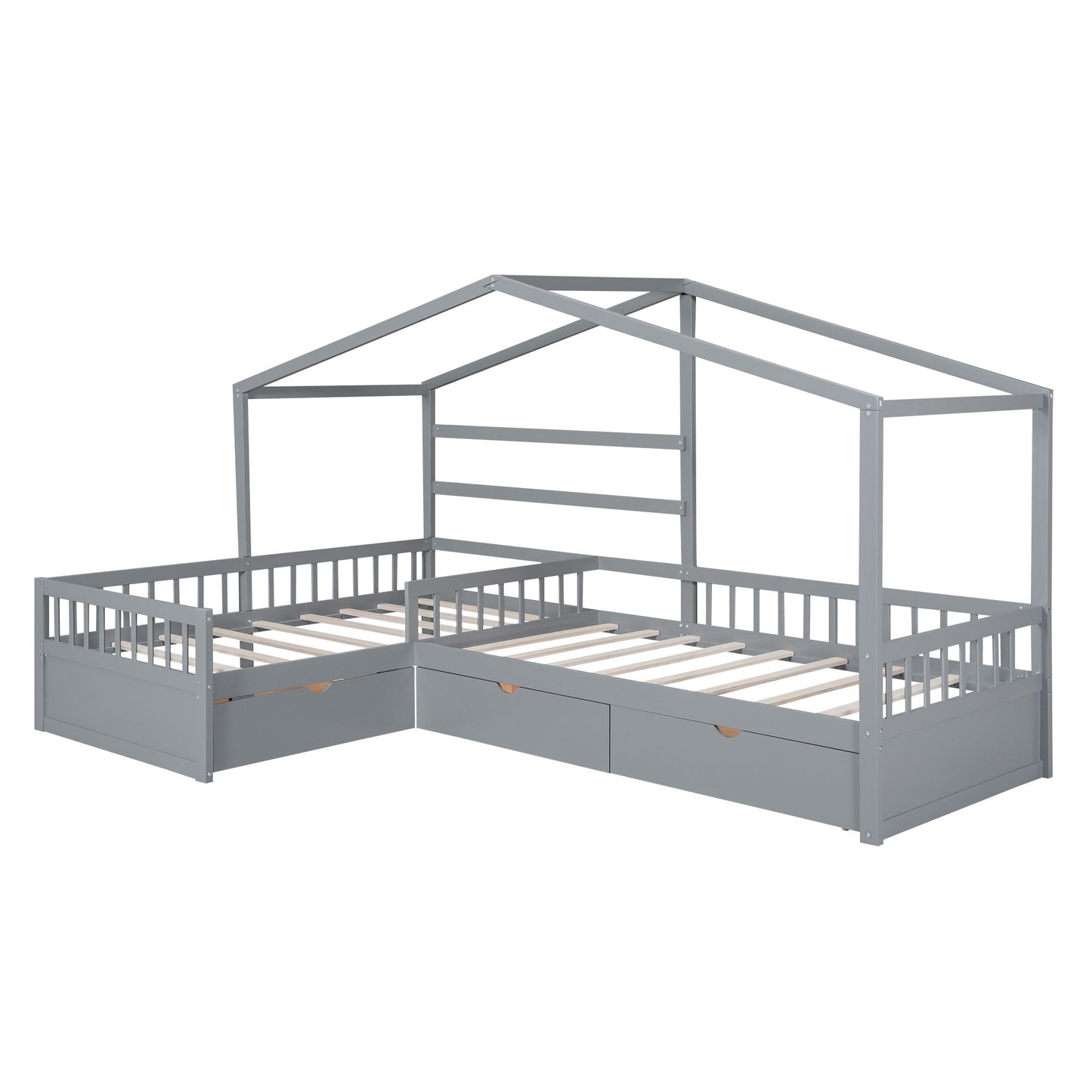 L Shape Platform Bed With 3 Storage Drawers - The Sleep Loft - Online Mattress Showroom NYC