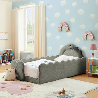 Cute Dinosaur Shaped Bed With Safety Guardrail, Toddler Frame - The Sleep Loft - Online Mattress Showroom NYC