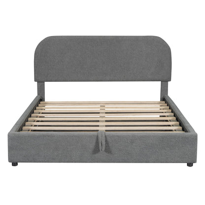 Upholstered Platform Bed With Hydraulic Storage System - The Sleep Loft - Online Mattress Showroom NYC