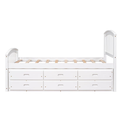 Platform Storage Bed Solid Wood Bed With 6 Drawers - The Sleep Loft - Online Mattress Showroom NYC