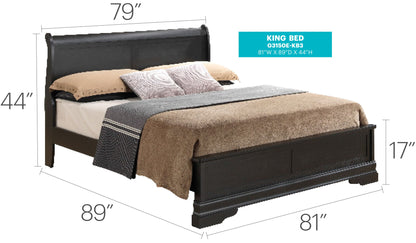 Sleigh Bed With Low Footboard - The Sleep Loft - Online Mattress Showroom NYC