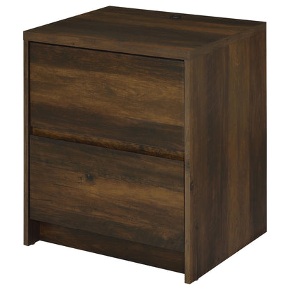 Geary - 2 Drawer Nightstand With LED Lights And USB Charging Ports - The Sleep Loft - Online Mattress Showroom NYC